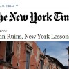 MACERIE AQUILANE, LEZIONI NEWYORKESI: L’ARTICOLO DEL N.Y.TIMES TRADOTTO
