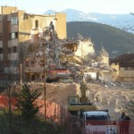 L’Aquila: demolizioni in via Germania (foto)