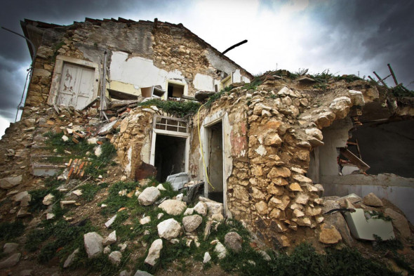 Onna, uno dei paesi piu' colpiti del terremoto del 6 aprile 2009