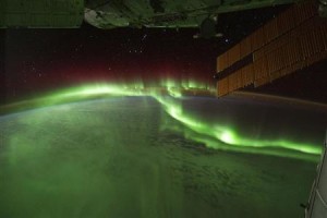 NASA photograph of Aurora Australis, or ?Southern Lights? over the Indian Ocean