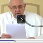 VIDEO: PAPA FRANCESCO PREGA PER L’AQUILA «JEMO ‘NNANZI!»