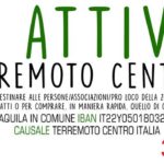 TERREMOTO CENTRO ITALIA: GLI AIUTI DALLA ”RETE ATTIVA AQ”