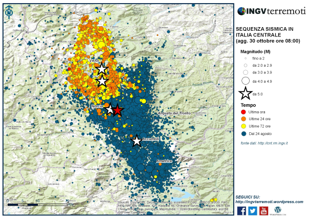 Sequenza sismica in Italia centrale: nuovo evento di magnitudo 6.5, 30 ottobre 2016, ore 07:40-media-1